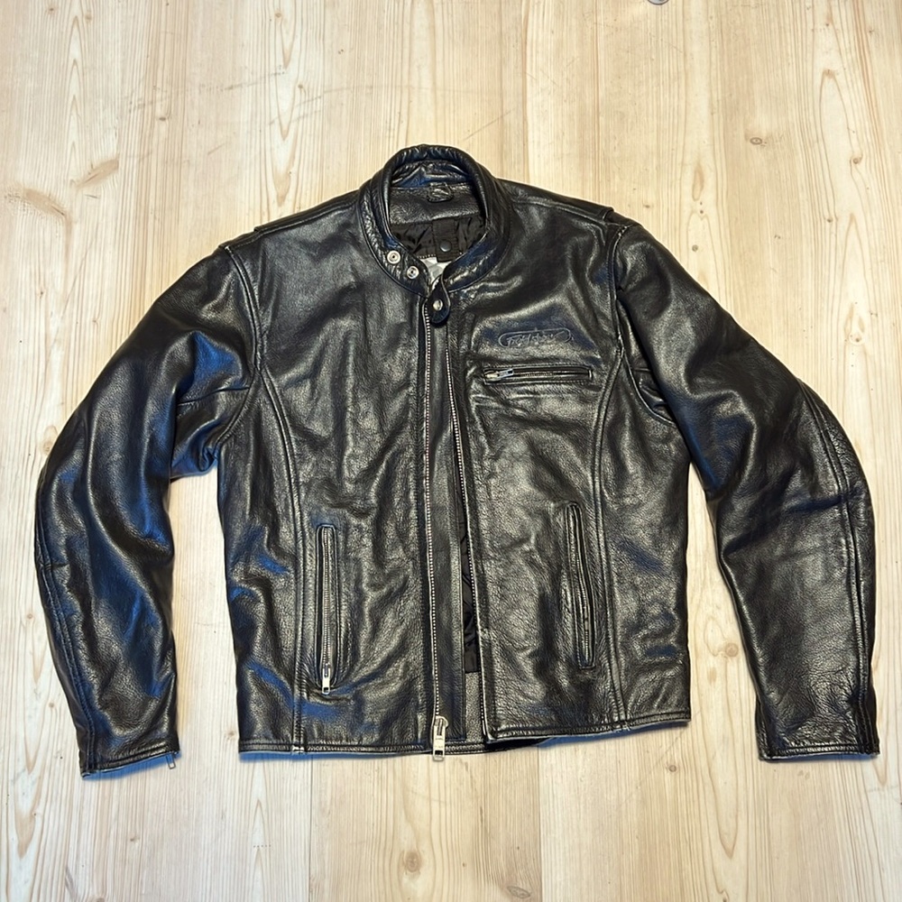 Fieldsheer Black Leather Motto Jacket